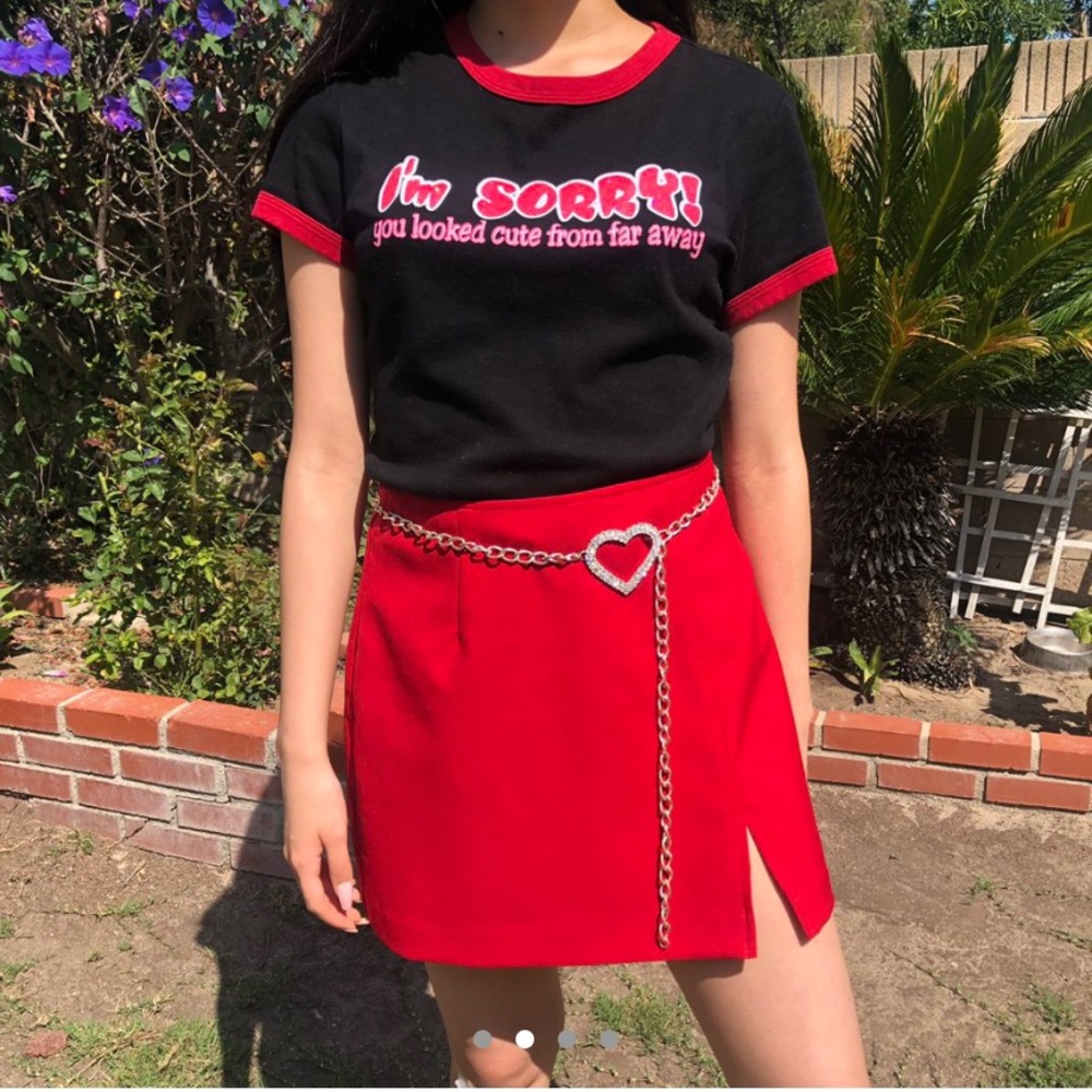 Vintage Red Mini Skirt